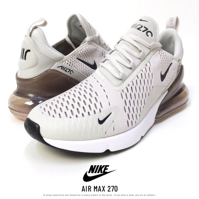 NIKE ナイキ シューズ AIR MAX 270 LIGHT-BONE/BLACK/SEPIA-STONE (AH8050-007)