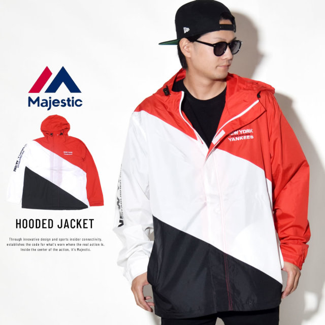 MAJESTIC マジェスティック ウィンドブレーカー HOODED JACKET MM23-NY-8F06