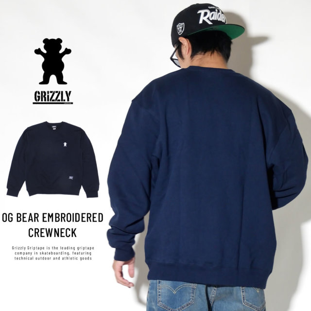 Grizzly Griptape トレーナー OG BEAR EMBROIDERED CREWNECK GMA1706P04
