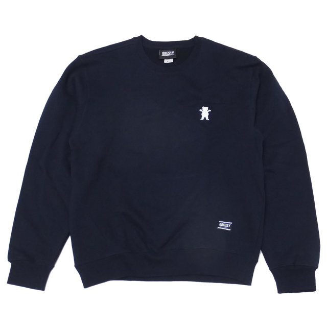 Grizzly Griptape トレーナー OG BEAR EMBROIDERED CREWNECK GMA1706P04