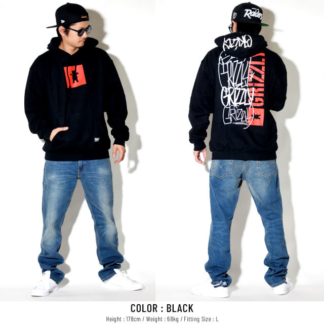 Grizzly Griptape プルオーバーパーカー SCRAWL HOODIE GMC1808P07