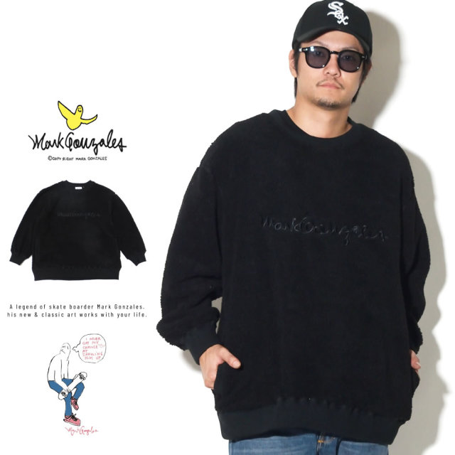 Mark Gonzales マークゴンザレス ボアフリースクルーネック 2G7-9323