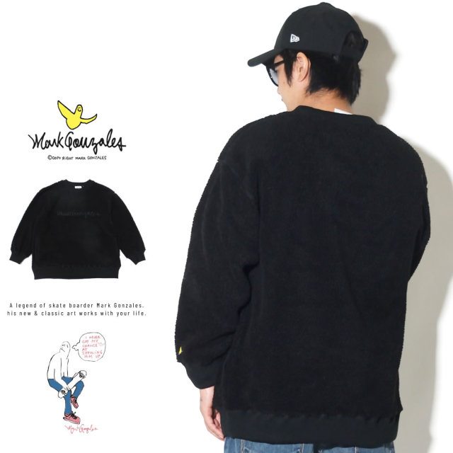 Mark Gonzales マークゴンザレス ボアフリースクルーネック 2G7-9323