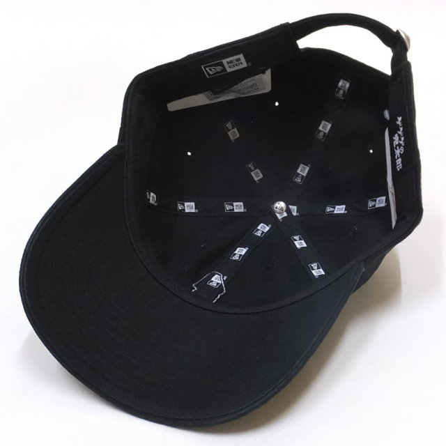 NEW ERA ニューエラ コラボ カーブバイザーキャップ 9THIRTY クロスストラップ ゲゲゲの鬼太郎 ねずみ男 ブラック 11785087
