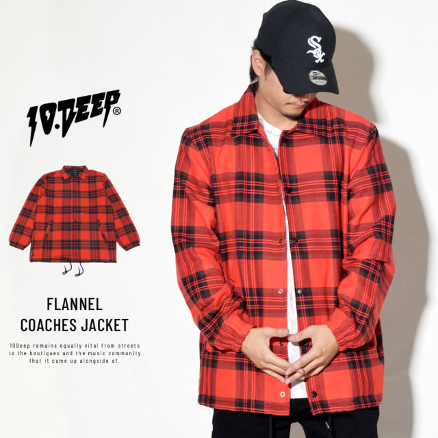 10DEEP テンディープ コーチジャケット FLANNEL COACHES JACKET 183TD0202