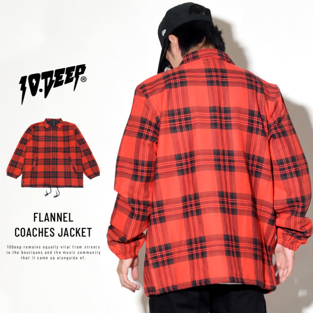 10DEEP テンディープ コーチジャケット FLANNEL COACHES JACKET 183TD0202