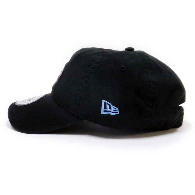 NEW ERA ニューエラ コラボ カーブバイザーキャップ 9THIRTY クロスストラップ THRASHER スラッシャー ファイアロゴ ブラック×ウルトラブルー 11781511