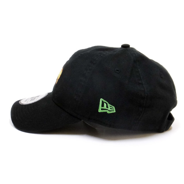 NEW ERA ニューエラ コラボ カーブバイザーキャップ 9THIRTY クロスストラップ THRASHER スラッシャー ファイアロゴ ブラック×ローリングメドウ 11781512
