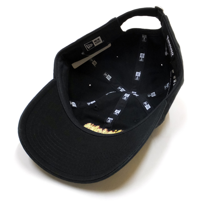 NEW ERA ニューエラ コラボ カーブバイザーキャップ 9THIRTY クロスストラップ THRASHER スラッシャー ファイアロゴ ブラック×ローリングメドウ 11781512