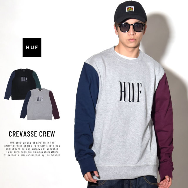 HUF ハフ トレーナー CREVASSE CREW FL00068