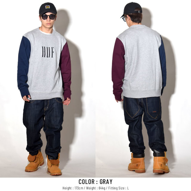 HUF ハフ トレーナー CREVASSE CREW FL00068