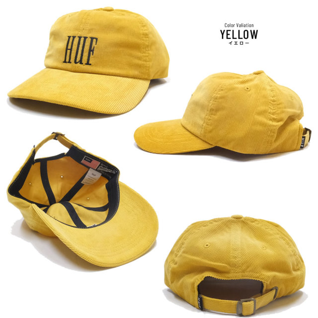 HUF ハフ カーブバイザーキャップ MARKA COURDUROY CURVED VISOR 6 PANEL HT00290