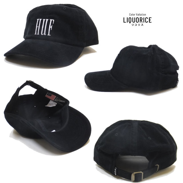 HUF ハフ カーブバイザーキャップ MARKA COURDUROY CURVED VISOR 6 PANEL HT00290