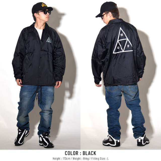 HUF ハフ コーチジャケット ESSENTIALS COACHES JACKET JK00116