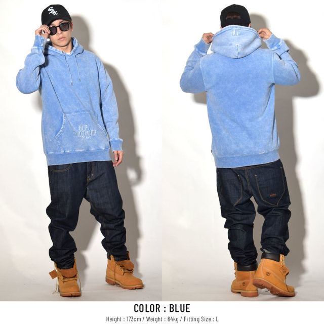 HUF ハフ プルオーバーパーカー SERIF STACK FW PULLOVER HOODIE PF00088