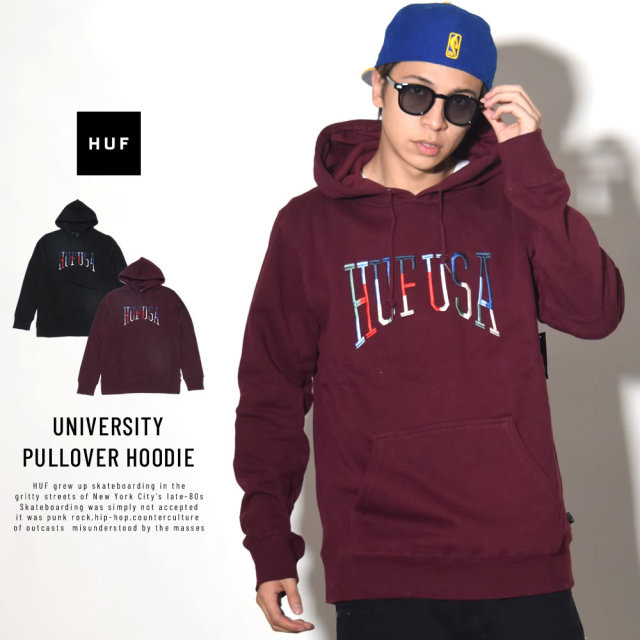 HUF ハフ プルオーバーパーカー UNIVERSITY PULLOVER HOODIE PF00089