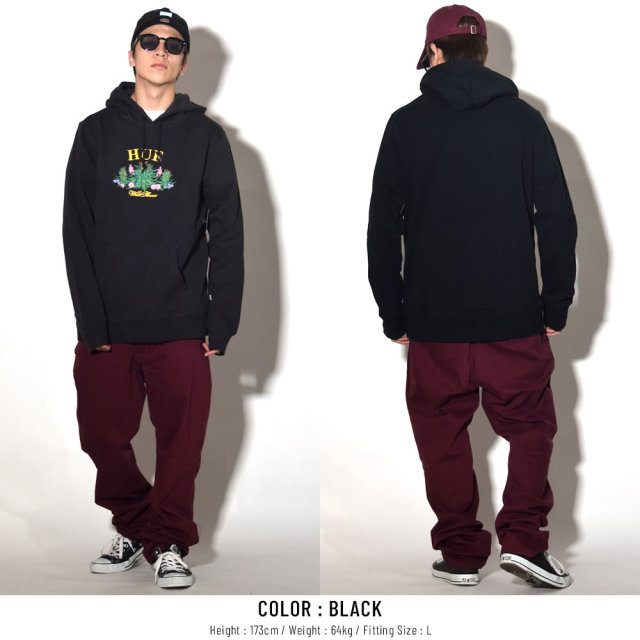 HUF ハフ プルオーバーパーカー WILD FLOWERS PULLOVER HOODIE PF00090