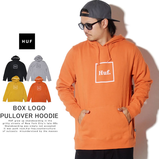 HUF ハフ プルオーバーパーカー BOX LOGO PULLOVER HOODIE PF00098