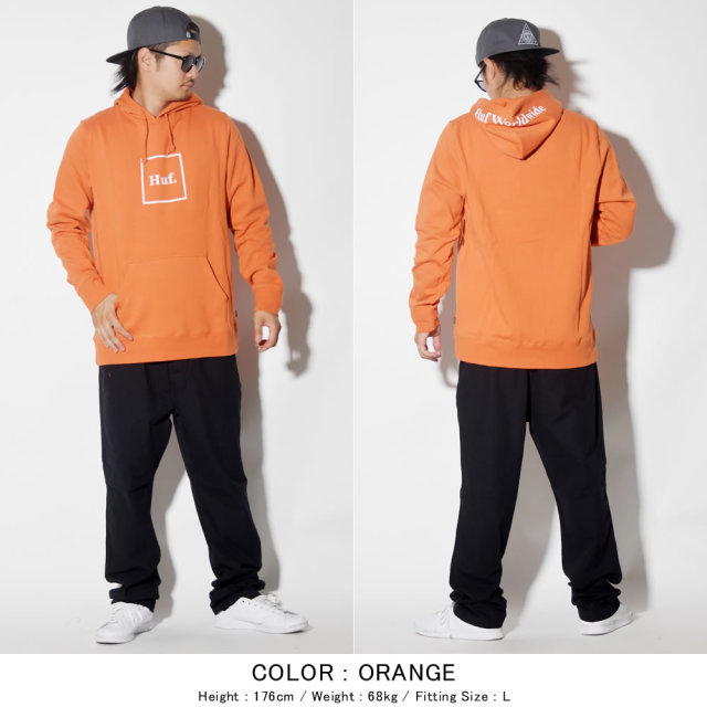 HUF ハフ プルオーバーパーカー BOX LOGO PULLOVER HOODIE PF00098