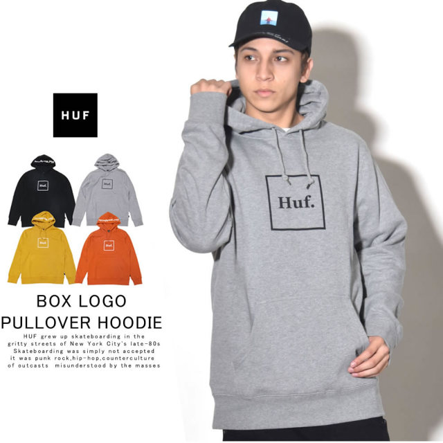 HUF ハフ プルオーバーパーカー BOX LOGO PULLOVER HOODIE PF00098