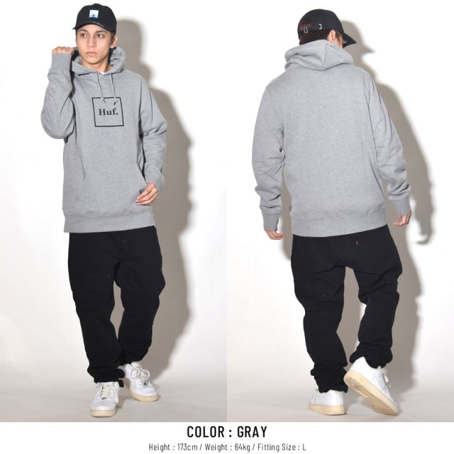 HUF ハフ プルオーバーパーカー BOX LOGO PULLOVER HOODIE PF00098