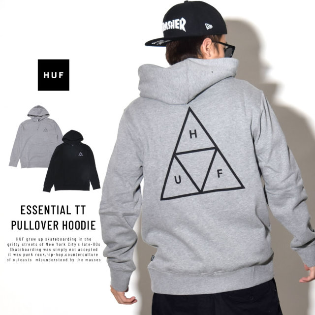 HUF ハフ プルオーバーパーカー ESSENTIAL TT PULLOVER HOODIE PF00100 ファッション メンズ ストリート