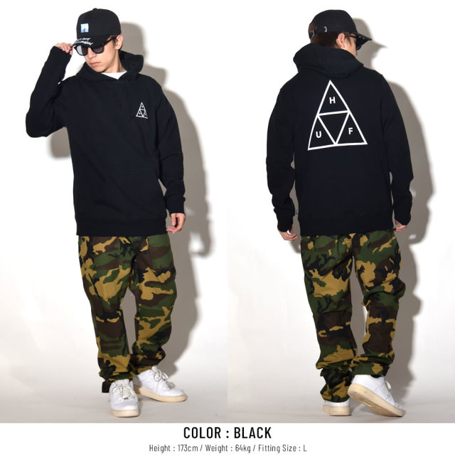 HUF ハフ プルオーバーパーカー ESSENTIAL TT PULLOVER HOODIE PF00100