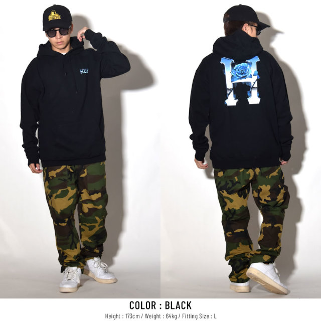 HUF ハフ プルオーバーパーカー ICE ROSE CLASSIC H PULLOVER PF00134