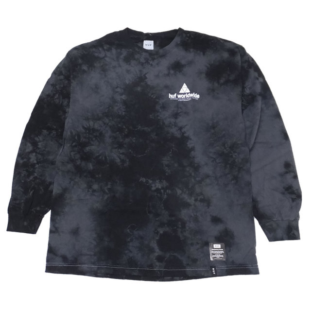 HUF ハフ 長袖Tシャツ PEAK LOGO CRYSTAL WASH L/S TEE TS00461