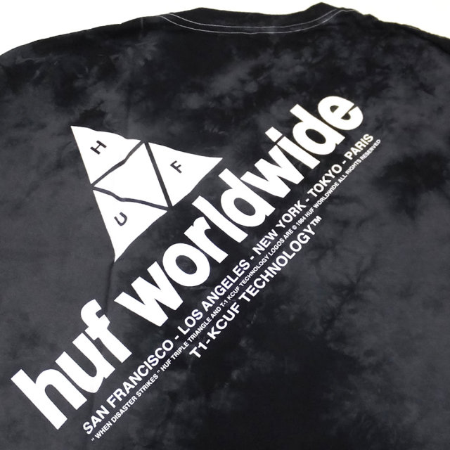 HUF ハフ 長袖Tシャツ PEAK LOGO CRYSTAL WASH L/S TEE TS00461