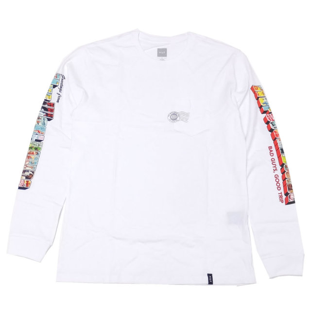 HUF ハフ 長袖Tシャツ GREETINGS L/S POCKET TEE TS00462