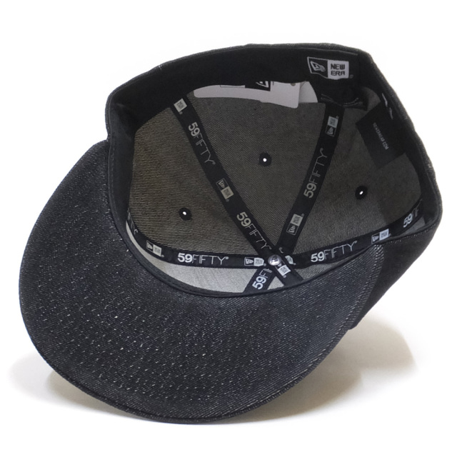 NEW ERA ニューエラ フラットバイザーキャップ 59FIFTY ベーシック ブラックデニム ホワイトフラッグ 11914556