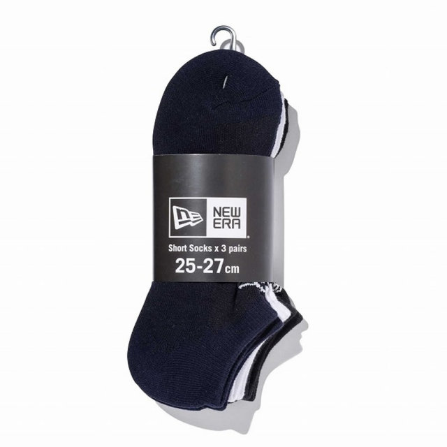 NEW ERA ニューエラ ショートソックス メンズ 靴下 3足組 3-PAIRS SOCKS SHORT マルチ (11531691)