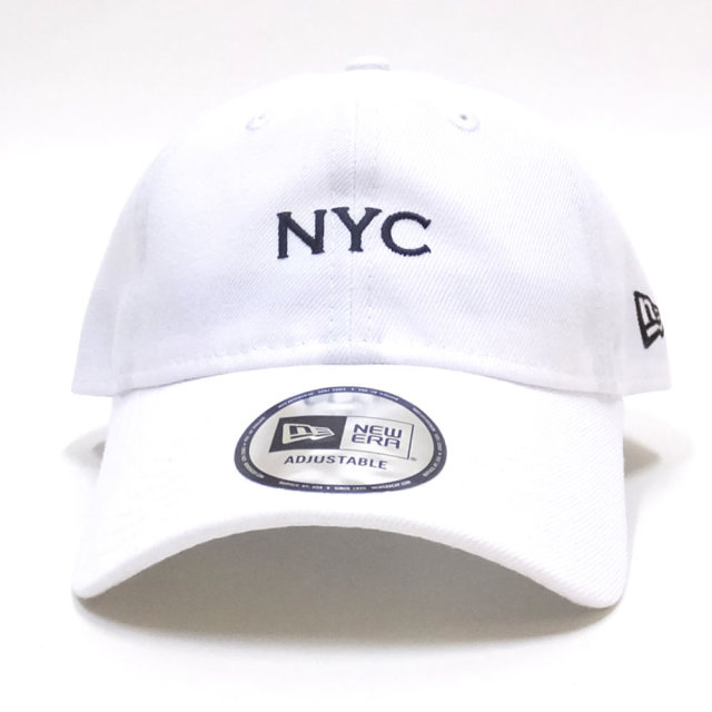 NEW ERA ニューエラ カーブバイザーキャップ 9THIRTY クロスストラップ NYC ホワイト×ブラック 11899277