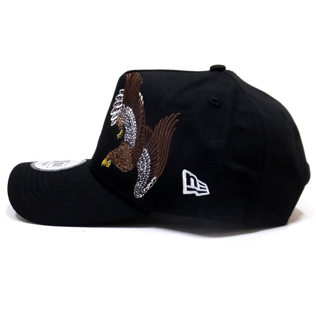 NEW ERA ニューエラ コラボ カーブバイザーキャップ 9FORTY A-Frame 石川真澄 Masumi Ishikawa 鷹 ブラック 11909177