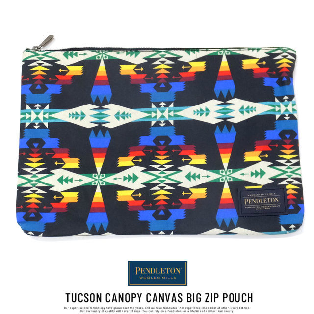 PENDLETON ペンドルトン ポーチ クラッチバッグ キャノピーキャンバス ツーソン柄 BIG ZIP POUCH GF419