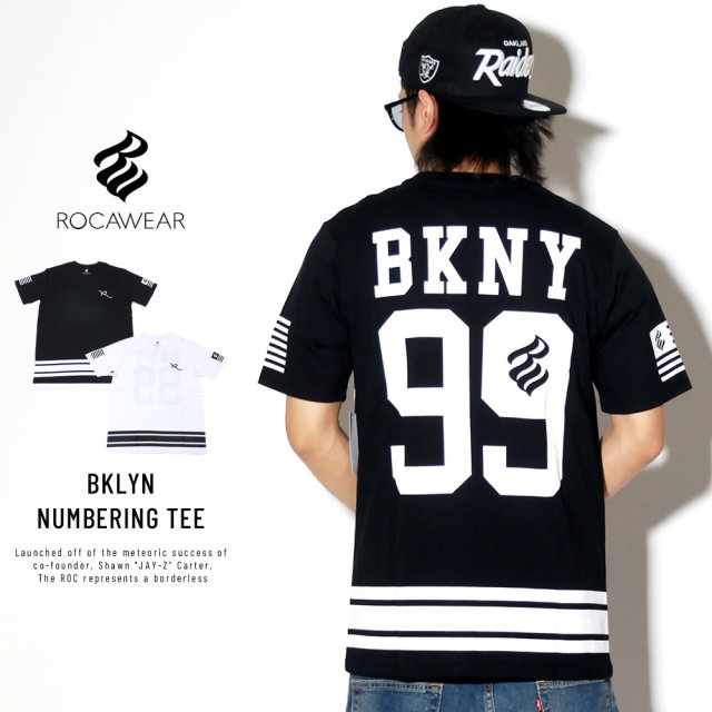 ROCA WEAR ロカウェア 半袖Tシャツ バックプリント ライン BKNY 99 TEE RW163T04S