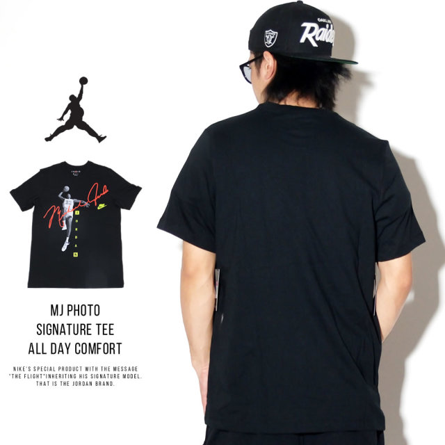 NIKE JORDAN ナイキ ジョーダン 半袖Tシャツ マイケルジョーダン サイン 写真 MJ PHOTO SIGNATURE TEE ALL DAY COMFORT AO0687