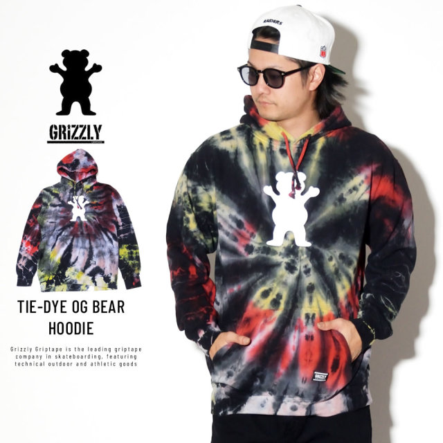 GRIZZLY グリズリー プルオーバーパーカー TIE-DYE OG BEAR HOODIE 19129