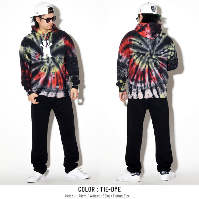 GRIZZLY グリズリー プルオーバーパーカー TIE-DYE OG BEAR HOODIE 19129