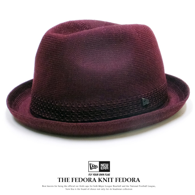 NEW ERA ニューエラ ハット KNIT FEDORA フェドーラ ニット バーガンディ 11901137