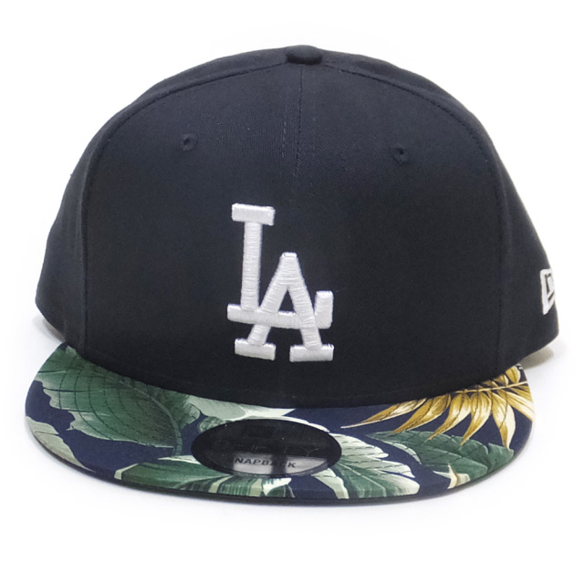 NEW ERA ニューエラ フラットバイザーキャップ 9FIFTY ボタニカル ロサンゼルス・ドジャース ネイビー × ホワイト ネイビーボタニカルバイザー 11901195