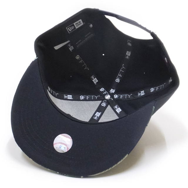 NEW ERA ニューエラ フラットバイザーキャップ 9FIFTY ボタニカル ロサンゼルス・ドジャース ネイビー × ホワイト ネイビーボタニカルバイザー 11901195