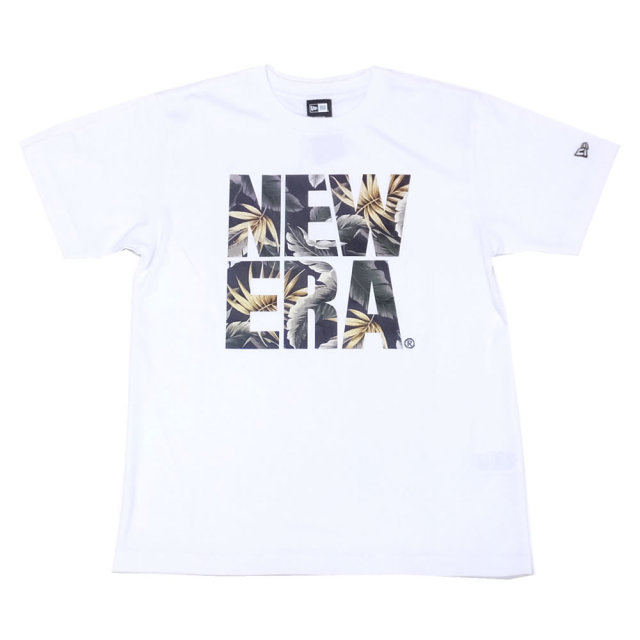 NEW ERA ニューエラ 半袖Tシャツ パフォーマンス Tシャツ ボタニカル ビッグニューエラ ホワイト × ネイビーボタニカル 11901343