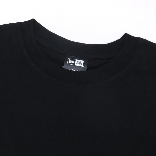 NEW ERA ニューエラ 半袖Tシャツ コットン ポケット Tシャツ ブラック レッドフラッグ 11901360