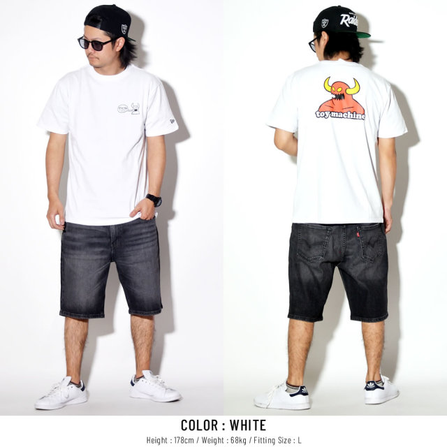 NEW ERA ニューエラ 半袖Tシャツ コットン Tシャツ トイマシーン ホワイト バックプリント 11909098