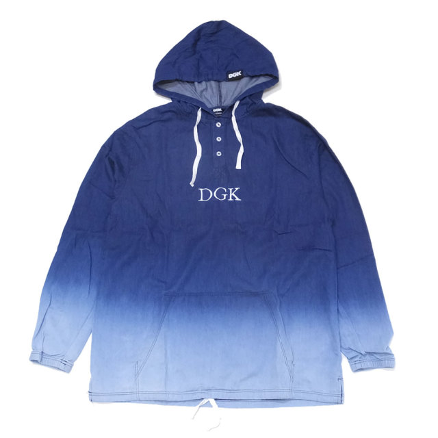 DGK ディージーケー 長袖Tシャツ HARBOR HOODED WOVEN DENIM CTHW-100
