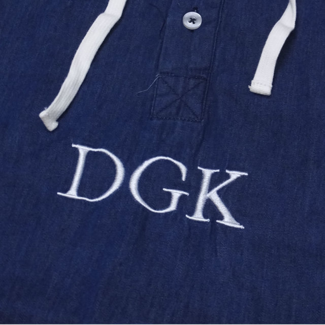 DGK ディージーケー 長袖Tシャツ HARBOR HOODED WOVEN DENIM CTHW-100