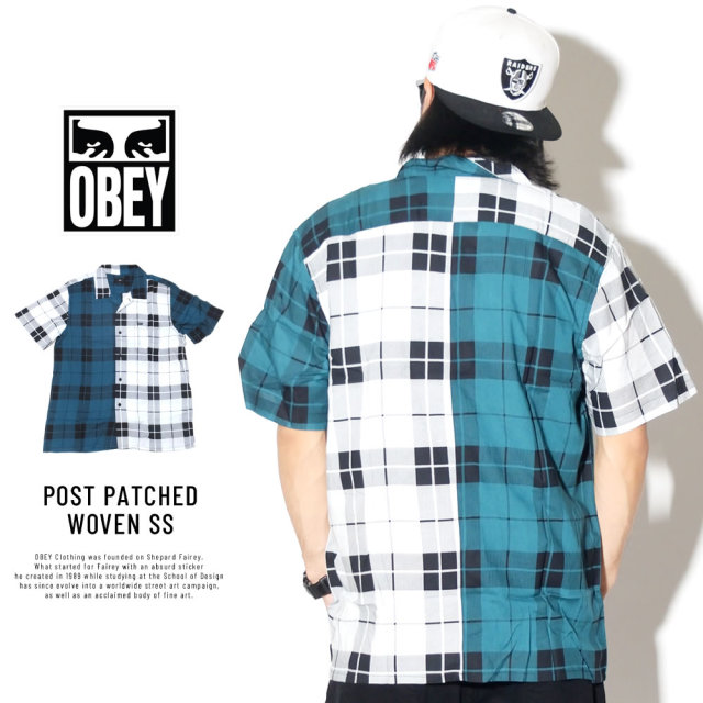 OBEY オベイ 半袖シャツ POST PATCHED WOVEN SS 181210241