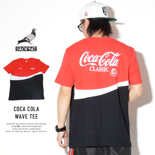 STAPLE ステイプル 半袖Tシャツ COCA COLA WAVE TEE 1901C5199